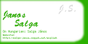 janos salga business card